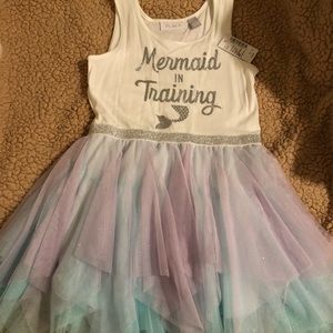 Toddler Girls Glitter Mermaid Tutu Dress🧜🏽‍♀️